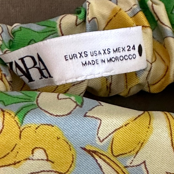 Zara Stretch Headband Green and Yellow Print - Picture 2 of 3